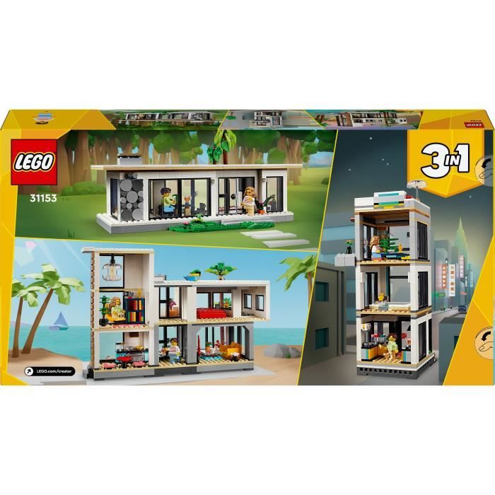 LEGO Creator 31153 La maison moderne - a transformer en immeuble de 3 étages ou en chalet