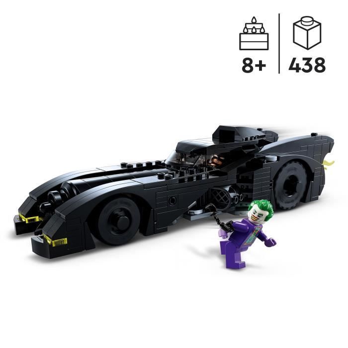 LEGO DC 76224 La Batmobile: Poursuite entre Batman et le Joker Jouet de Voiture Batmobile avec Figurines