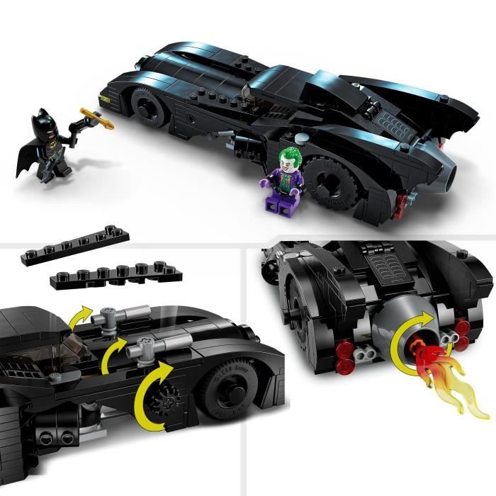 LEGO DC 76224 La Batmobile: Poursuite entre Batman et le Joker Jouet de Voiture Batmobile avec Figurines