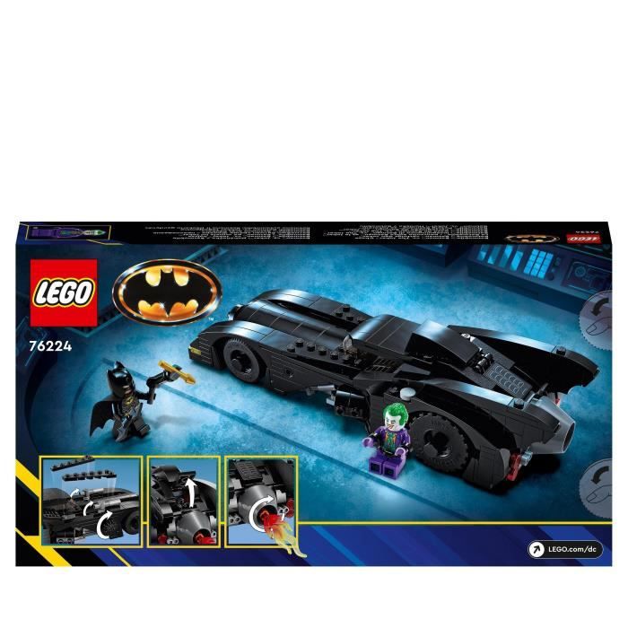 LEGO DC 76224 La Batmobile: Poursuite entre Batman et le Joker Jouet de Voiture Batmobile avec Figurines