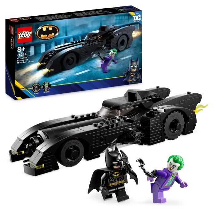 LEGO DC 76224 La Batmobile: Poursuite entre Batman et le Joker Jouet de Voiture Batmobile avec Figurines