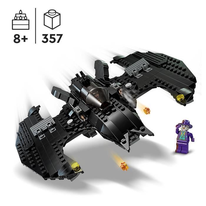 LEGO DC 76265 Batwing: Batman Contre le Joker Jouet d’Avion Iconique du Film 1989 avec 2 Minifigurines