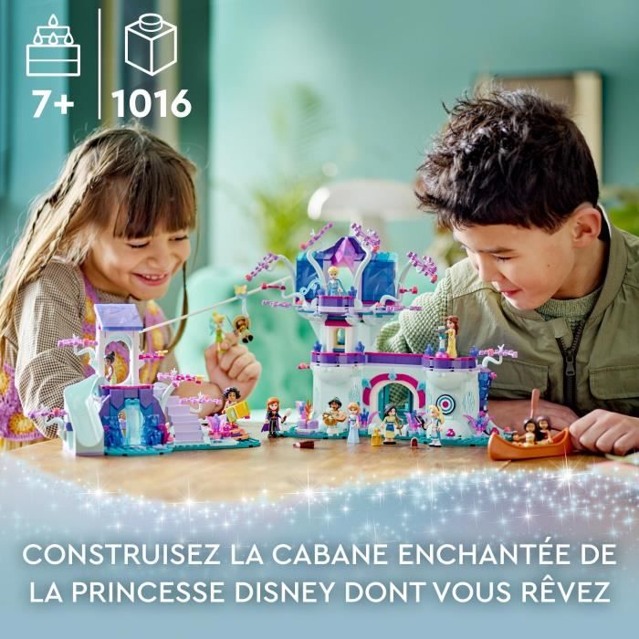 LEGO Disney 43215 La Cabane Enchantée dans l’Arbre avec 13 Mini-Poupées dont Princesse Jasmine et Elsa