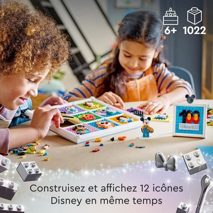 LEGO Disney 43221 100 Ans d’Icônes Disney Création d’Art Mural avec Mickey Mouse pour Enfants