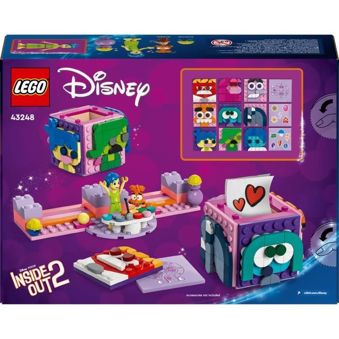 LEGO | Disney 43248 Les cubes des émotions Vice-Versa 2 de Pixar - Set Joie et Anxiété