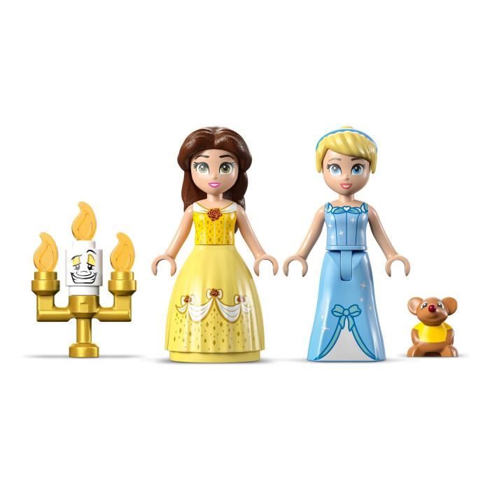 LEGO Disney Princess 43219 Châteaux Créatifs Jouet Château avec Mini-Poupées Belle et Cendrillon