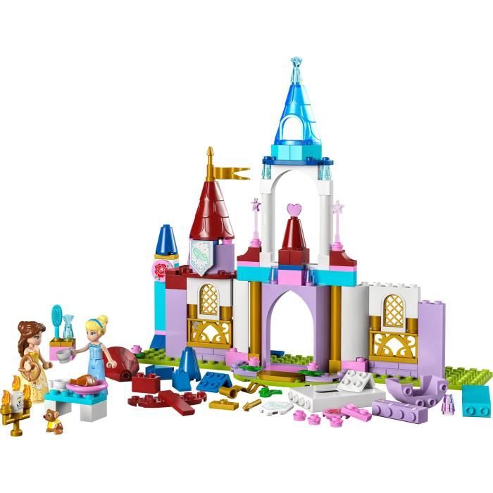 LEGO Disney Princess 43219 Châteaux Créatifs Jouet Château avec Mini-Poupées Belle et Cendrillon