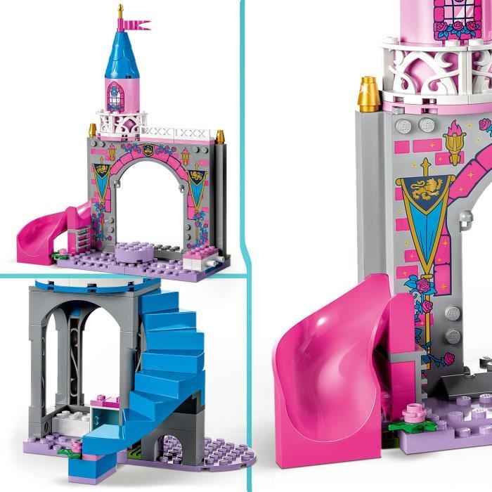 LEGO Disney Princesse 43211 Le Château d’Aurore Jouet avec Figurine Belle au Bois Dormant