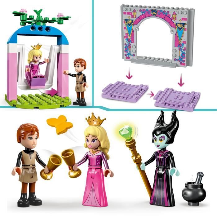 LEGO Disney Princesse 43211 Le Château d’Aurore Jouet avec Figurine Belle au Bois Dormant