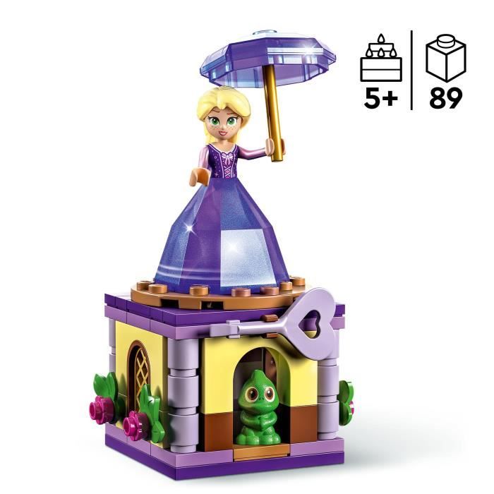 LEGO Disney Princesse 43214 Raiponce Tourbillonnante Jouet avec Mini-Poupée et Figurine