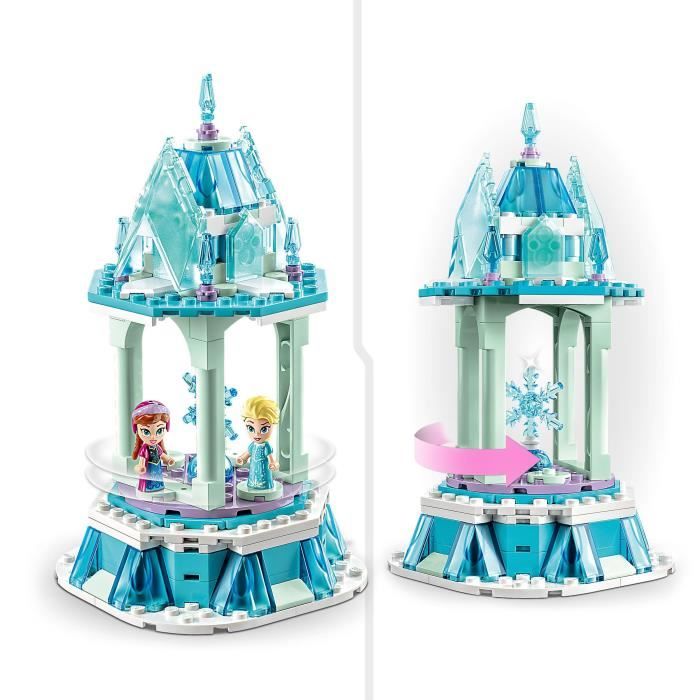 LEGO Disney Princesse 43218 Le Manege Magique d’Anna et Elsa Jouet Reine des Neiges avec Figurine Olaf