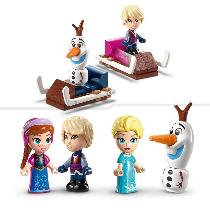 LEGO Disney Princesse 43218 Le Manege Magique d’Anna et Elsa Jouet Reine des Neiges avec Figurine Olaf