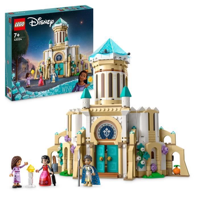 LEGO Disney Wish 43224 Le Château du Roi Magnifico Jouet Tiré du Film Wish avec Figurine Asha Dahlia et le Roi Magnifico