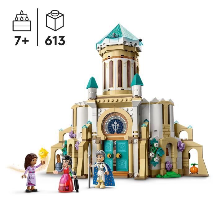 LEGO Disney Wish 43224 Le Château du Roi Magnifico Jouet Tiré du Film Wish avec Figurine Asha Dahlia et le Roi Magnifico