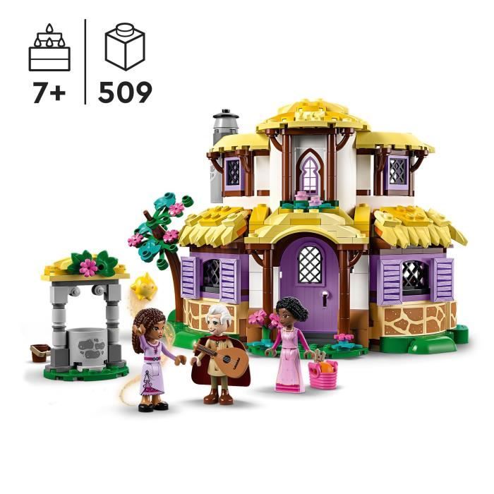 LEGO Disney Wish 43231 La Chaumiere d’Asha Maison de Poupées avec Mini Poupées Asha Sakina et Sabino et Figurine Star