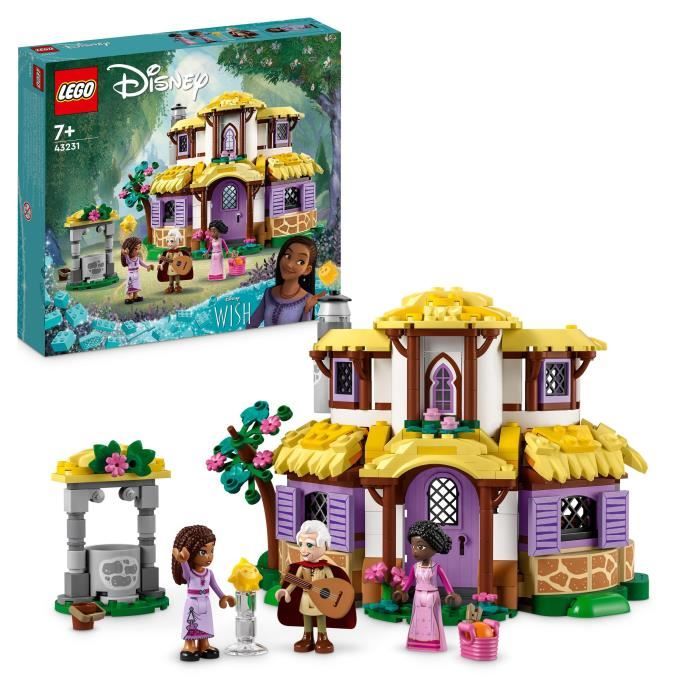 LEGO Disney Wish 43231 La Chaumiere d’Asha Maison de Poupées avec Mini Poupées Asha Sakina et Sabino et Figurine Star