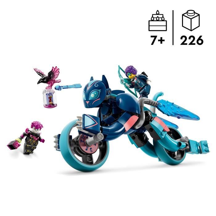 LEGO DREAMZzz 71479 Le Chat-moto de Zoey - Set d’Animal - Moto pour Enfants et Figurines