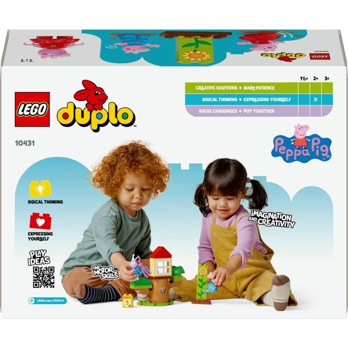 LEGO DUPLO 10431 Le Jardin et la Cabane dans l’Arbre de Peppa Pig - Jouet Créatif