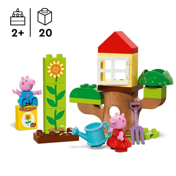 LEGO DUPLO 10431 Le Jardin et la Cabane dans l’Arbre de Peppa Pig - Jouet Créatif