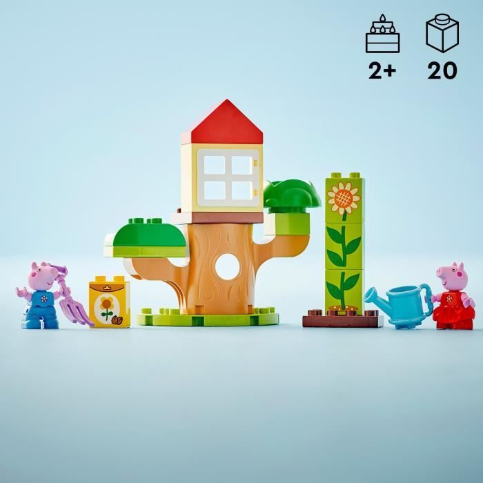 LEGO DUPLO 10431 Le Jardin et la Cabane dans l’Arbre de Peppa Pig - Jouet Créatif