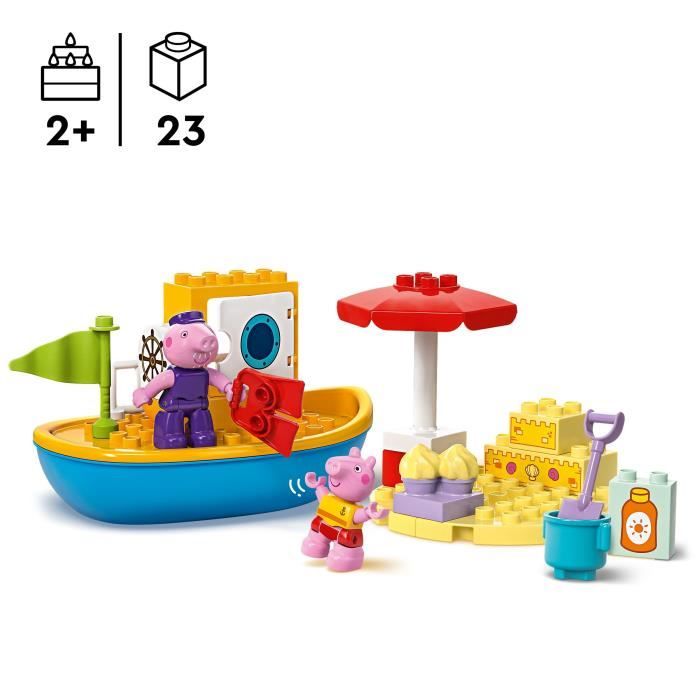 LEGO DUPLO 10432 Le Voyage en Bateau de Peppa Pig - Set de Jeu de Bain pour Tout-petits