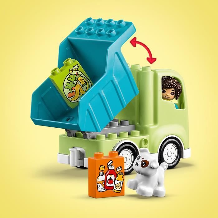 LEGO DUPLO 10987 Le Camion de Recyclage Jouets Éducatifs et de Tri de Couleurs Enfants 2 Ans