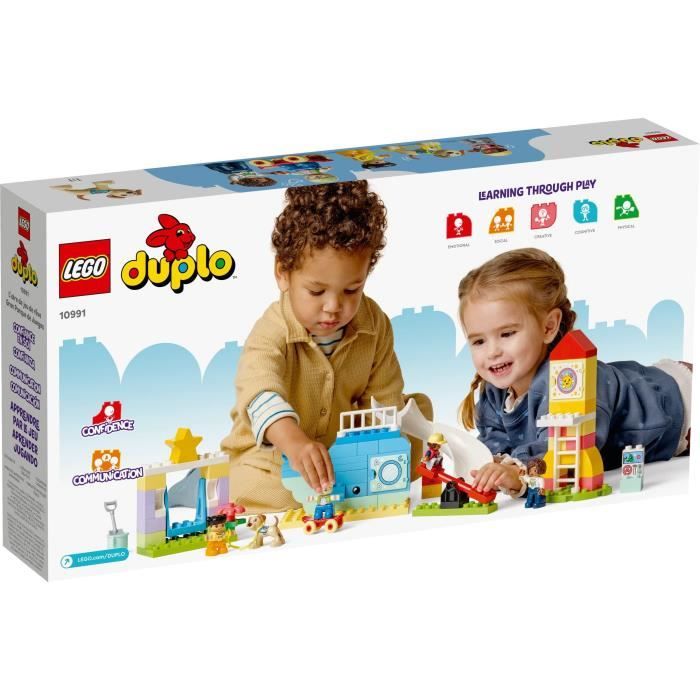 LEGO DUPLO 10991 L’Aire de Jeux des Enfants Jouet pour Apprendre les Lettres Chiffres et Couleurs