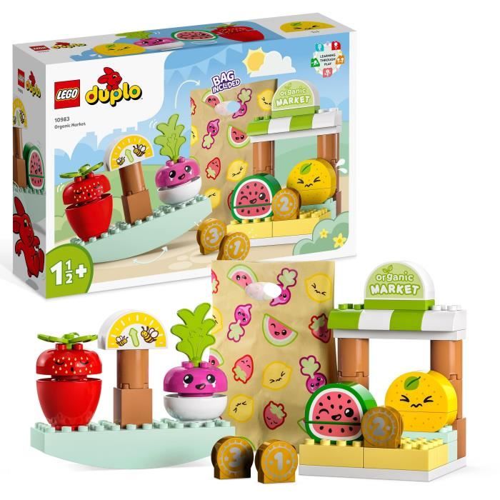 LEGO DUPLO My First 10983 Le Marché Bio Jouets Éducatifs a Empiler Enfants Des 18 Mois a 3 Ans