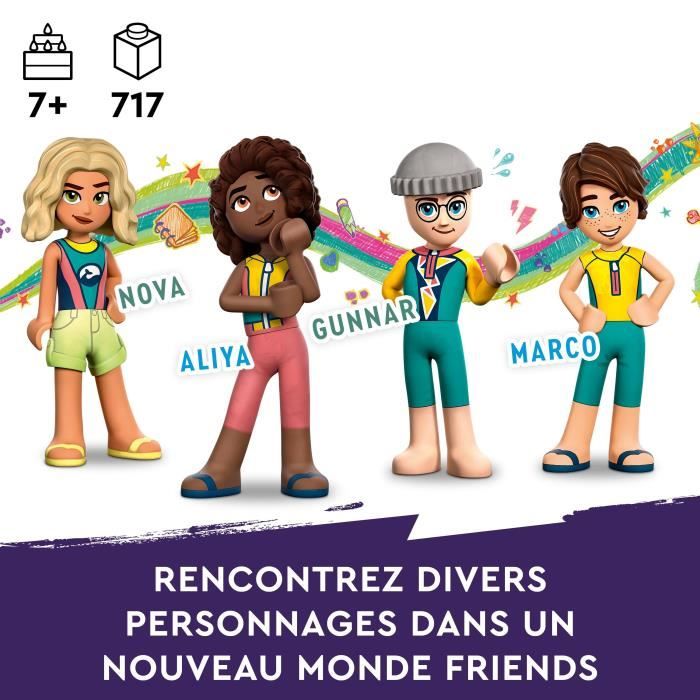 LEGO Friends 41734 Le Bateau de Sauvetage en Mer Jouet avec Figurines de Dauphins et Sous-Marin