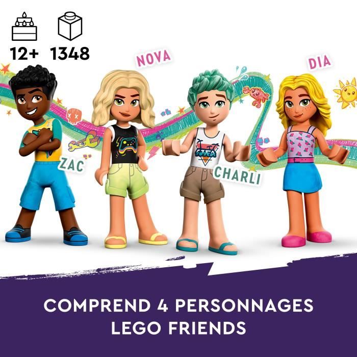 LEGO Friends 41737 Le Parc d’Attractions a la Plage Jouet de Construction Avancée Enfants 12 Ans