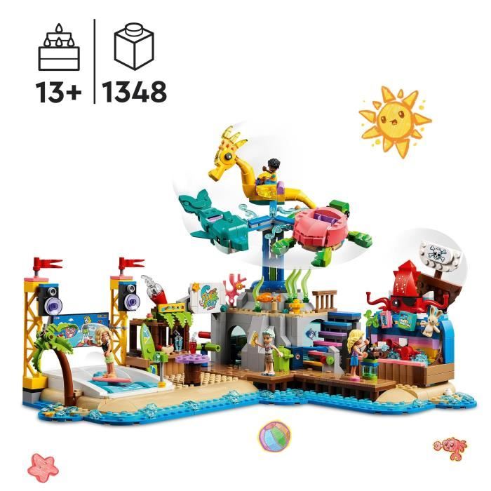 LEGO Friends 41737 Le Parc d’Attractions a la Plage Jouet de Construction Avancée Enfants 12 Ans