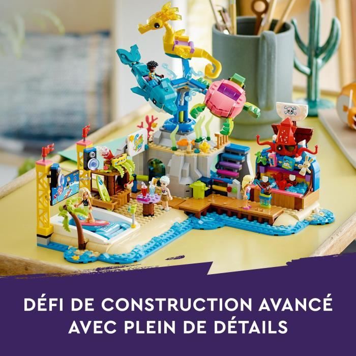 LEGO Friends 41737 Le Parc d’Attractions a la Plage Jouet de Construction Avancée Enfants 12 Ans