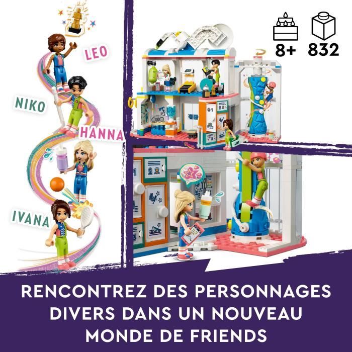 LEGO Friends 41744 Le Centre Sportif Jouet avec Figurines et Jeux de Football Basketball et Tennis