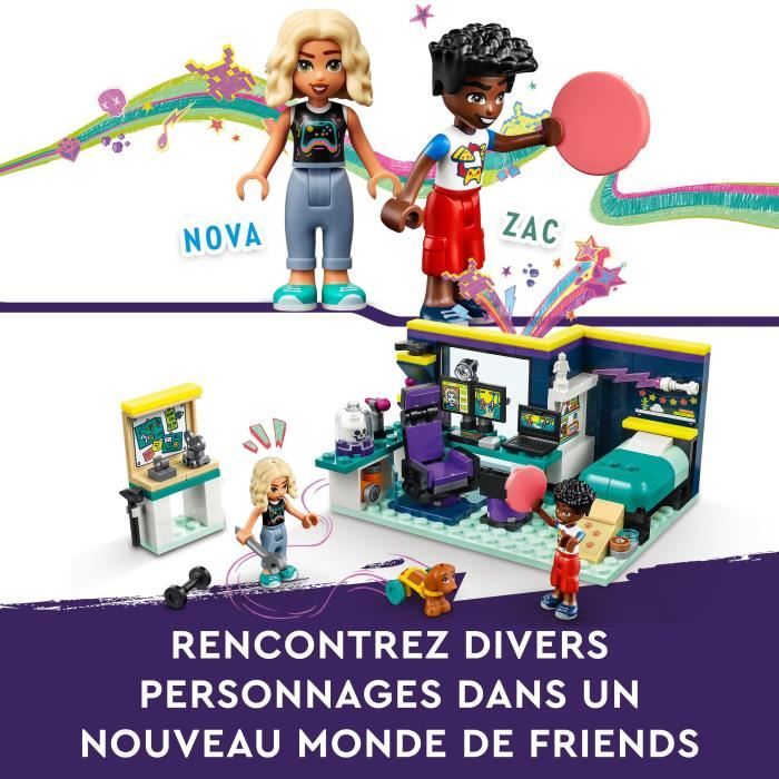 LEGO Friends 41755 La Chambre de Nova Jouet sur le Theme du Gaming avec Mini-Poupée