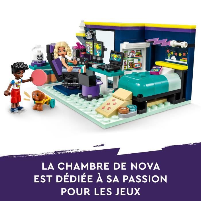 LEGO Friends 41755 La Chambre de Nova Jouet sur le Theme du Gaming avec Mini-Poupée