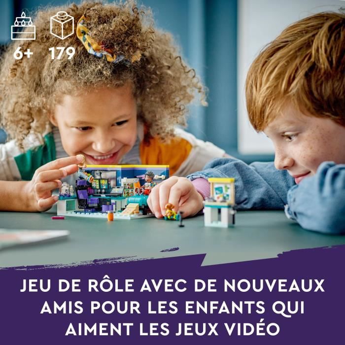 LEGO Friends 41755 La Chambre de Nova Jouet sur le Theme du Gaming avec Mini-Poupée