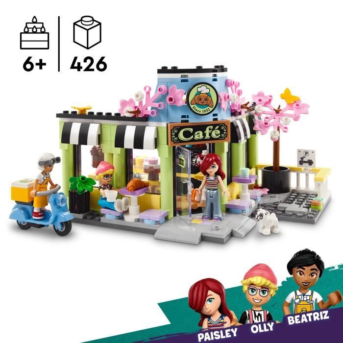 LEGO Friends 42618 Le café de Heartlake City - Accessoires cuisine enfant sociabilité