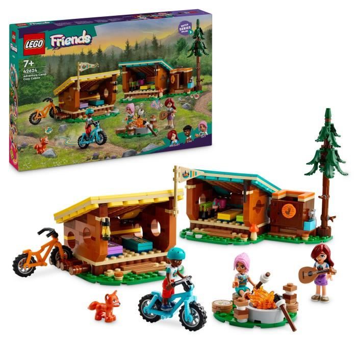 LEGO Friends 42624 Les cabanes chaleureuses de la base de loisirs - Set sur la nature