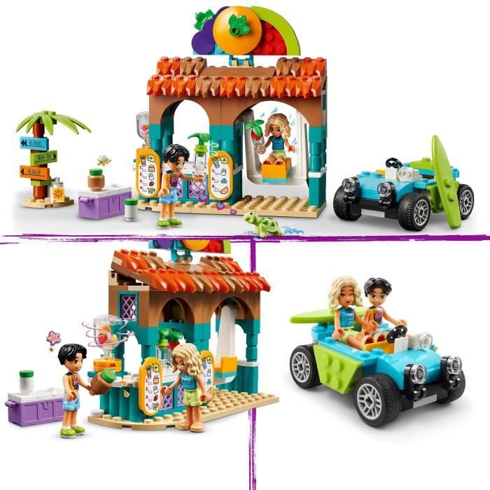 LEGO Friends 42625 Le bar a smoothies de la plage - Set boissons pour filles et garçons