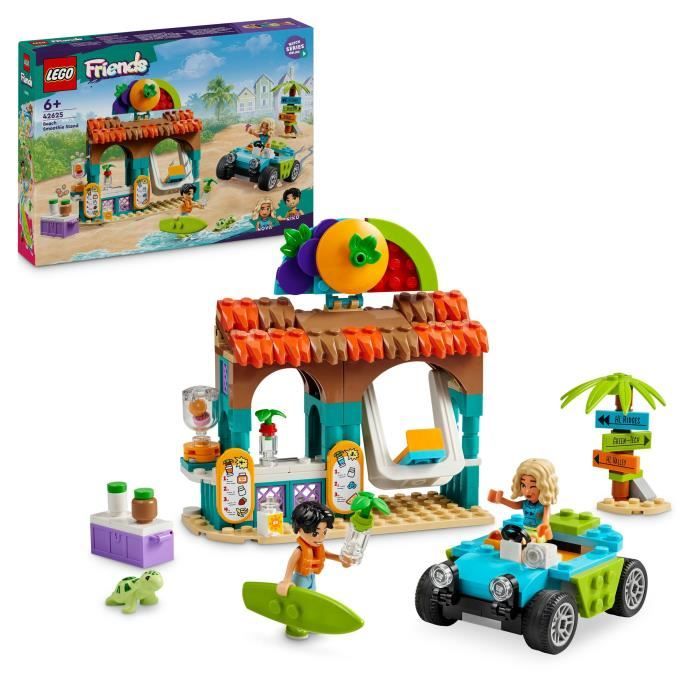 LEGO Friends 42625 Le bar a smoothies de la plage - Set boissons pour filles et garçons