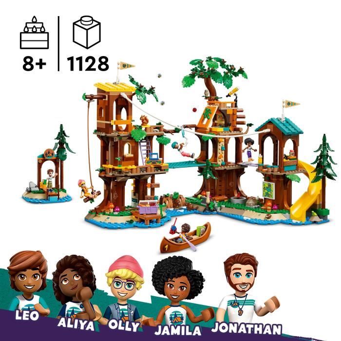 LEGO Friends 42631 La cabane dans l’arbre de la base de loisirs -Jeu créatif pour enfants