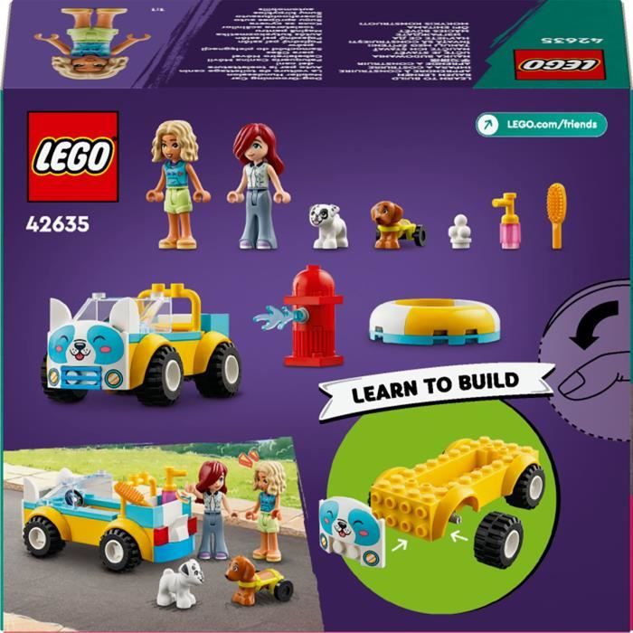 LEGO Friends 42635 La voiture de toilettage canin - Jouet sur le theme des animaux