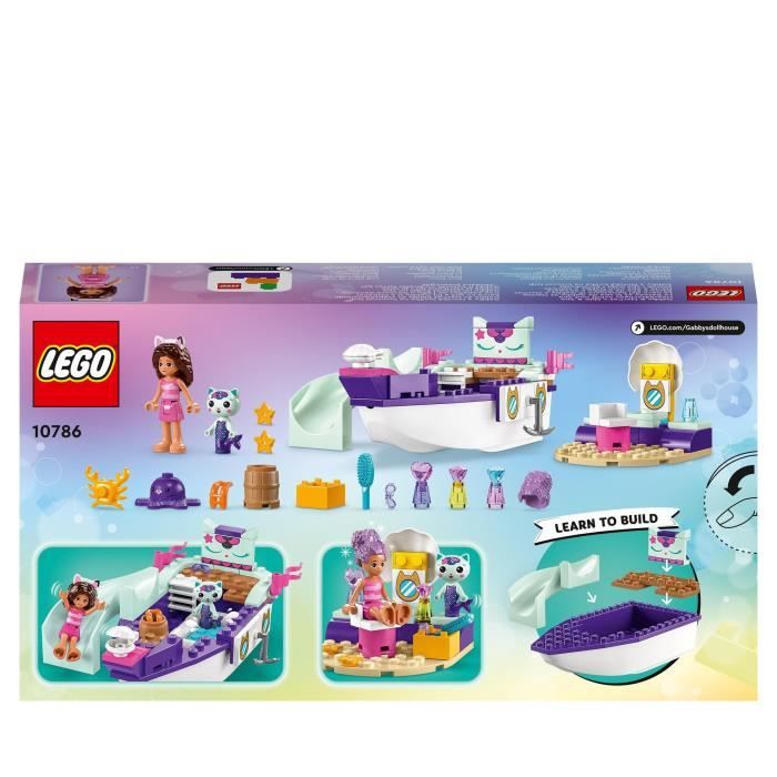 LEGO Gabby et la Maison Magique 10786 Le Bateau et le Spa de Gabby et Marine Jouet avec Figurines