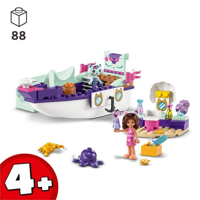 LEGO Gabby et la Maison Magique 10786 Le Bateau et le Spa de Gabby et Marine Jouet avec Figurines