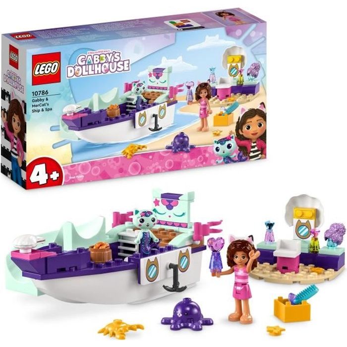 LEGO Gabby et la Maison Magique 10786 Le Bateau et le Spa de Gabby et Marine Jouet avec Figurines