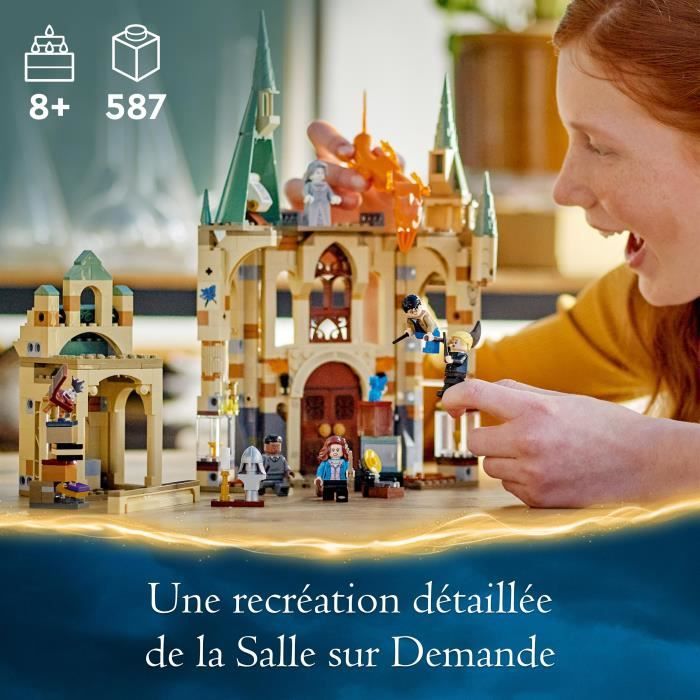 LEGO Harry Potter 76413 Poudlard: la Salle sur Demande Jouet Château avec Figurine Serpent de Feu