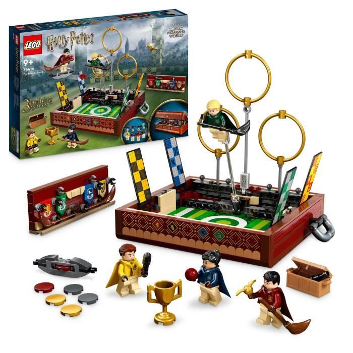 LEGO Harry Potter 76416 La Malle de Quidditch Jouet 1 ou 2 Joueurs avec 3 Jeux de Quidditch