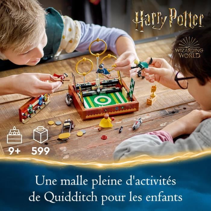 LEGO Harry Potter 76416 La Malle de Quidditch Jouet 1 ou 2 Joueurs avec 3 Jeux de Quidditch