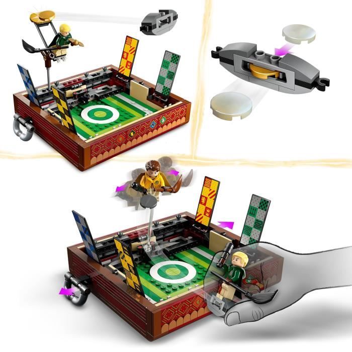 LEGO Harry Potter 76416 La Malle de Quidditch Jouet 1 ou 2 Joueurs avec 3 Jeux de Quidditch