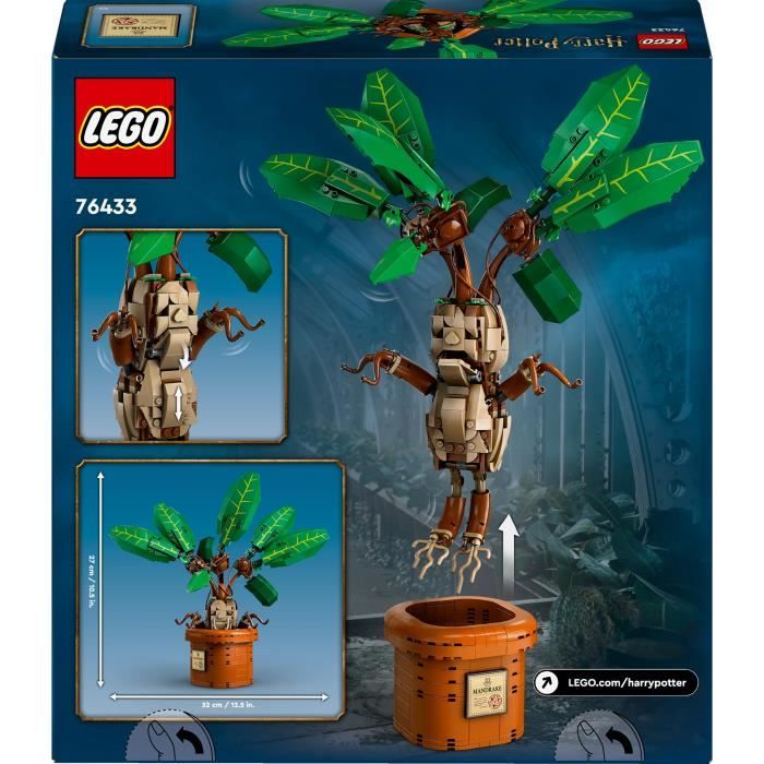 LEGO Harry Potter 76433 Mandragore - Plante et pot - Idée de cadeau magique pour enfants